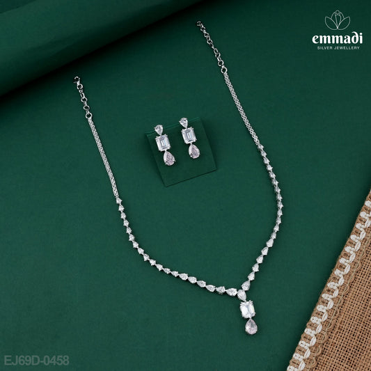 Raju's Premium Pink CZ Necklace