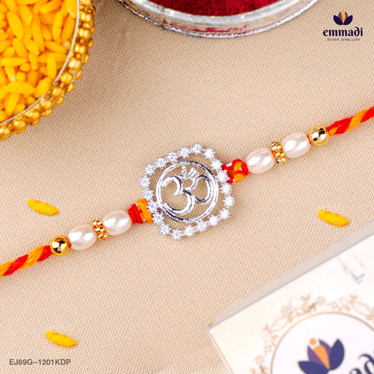 Handcrafted Silver Rakhi for Raksha Bandhan