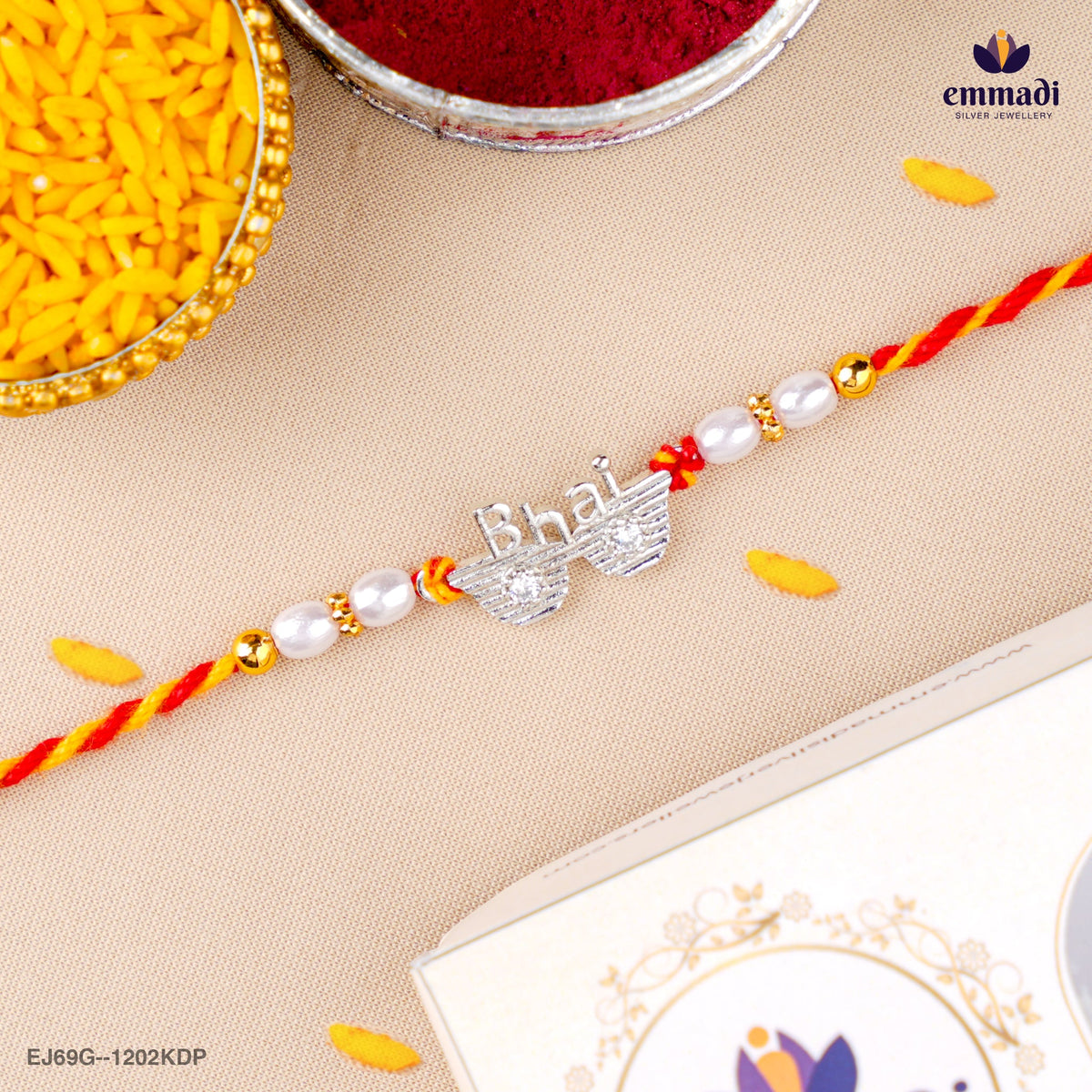 Handcrafted Silver Rakhi for Raksha Bandhan