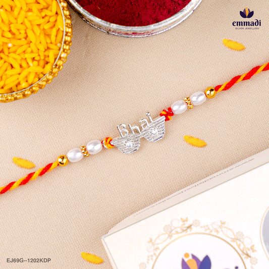 Handcrafted Silver Rakhi for Raksha Bandhan