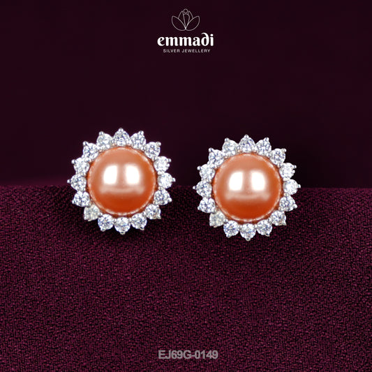 Dhapa Devi: Premium CZ White Studs