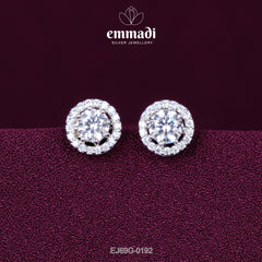 Shkuntala: Premium CZ White Studs