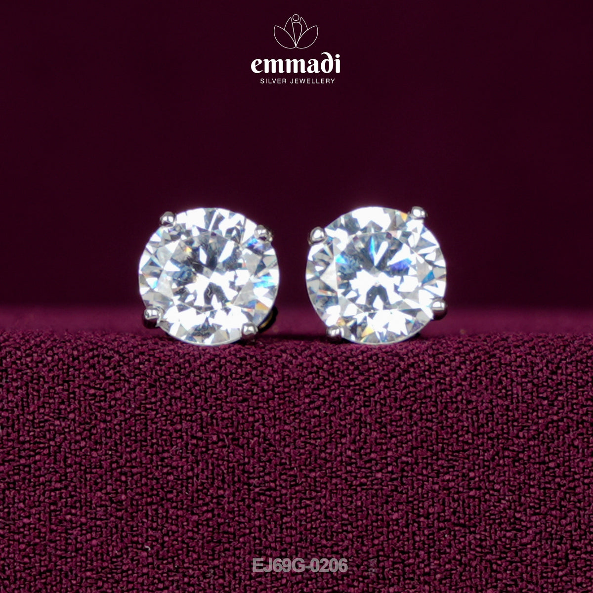 Shilpi IT: Premium CZ White Studs