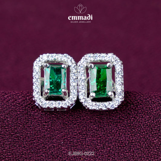 Shayra: Premium CZ Green Studs