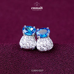 Shanichari: Premium CZ Blue Studs