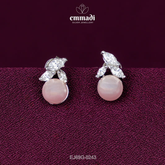 Shallu's Silver Jewellery Collection: Premium CZ White Studs