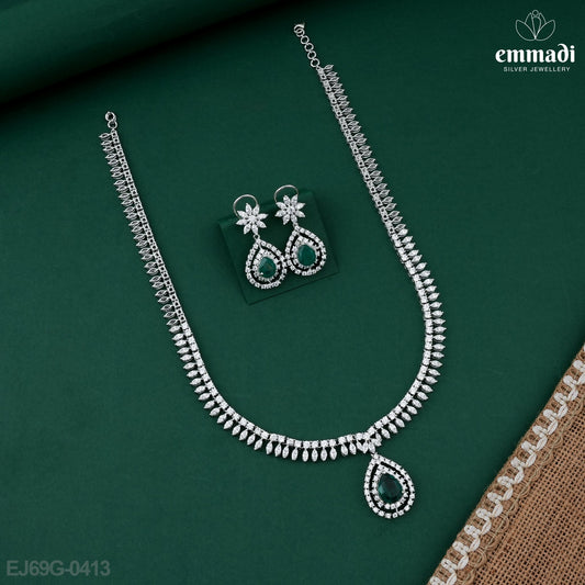 Rajinder Premium CZ Green Necklace