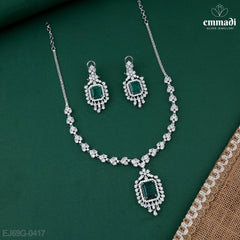Rajani's Premium CZ Green Necklace