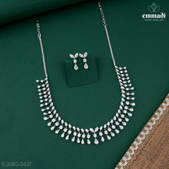 Pushapa Premium CZ White Necklace