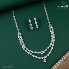 Priyansi Premium CZ White Necklace