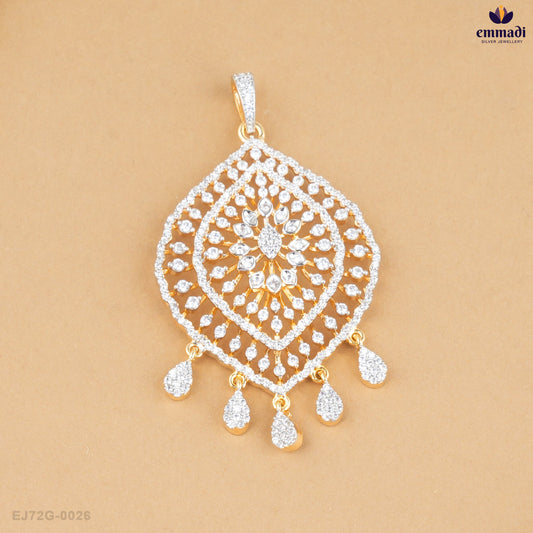 ADHITA Exquisite White CZ Pendant Jewelry