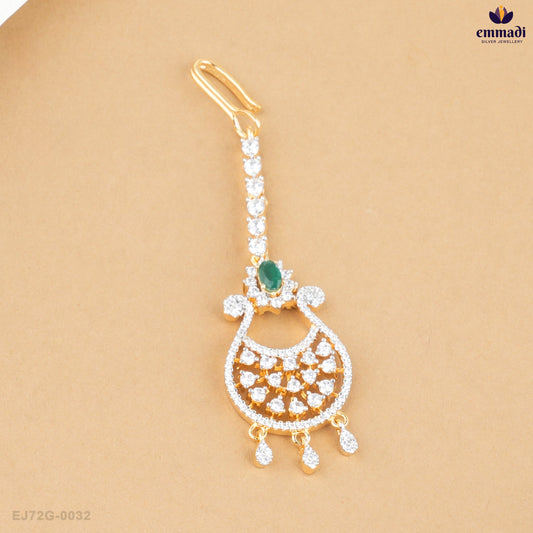 ADHYTTA Exquisite PAPIDI BILLA Green CZ