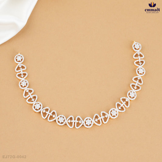 ADITEE Exquisite White CZ Necklace