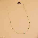 DAAMINI Exquisite Green Stone Chain