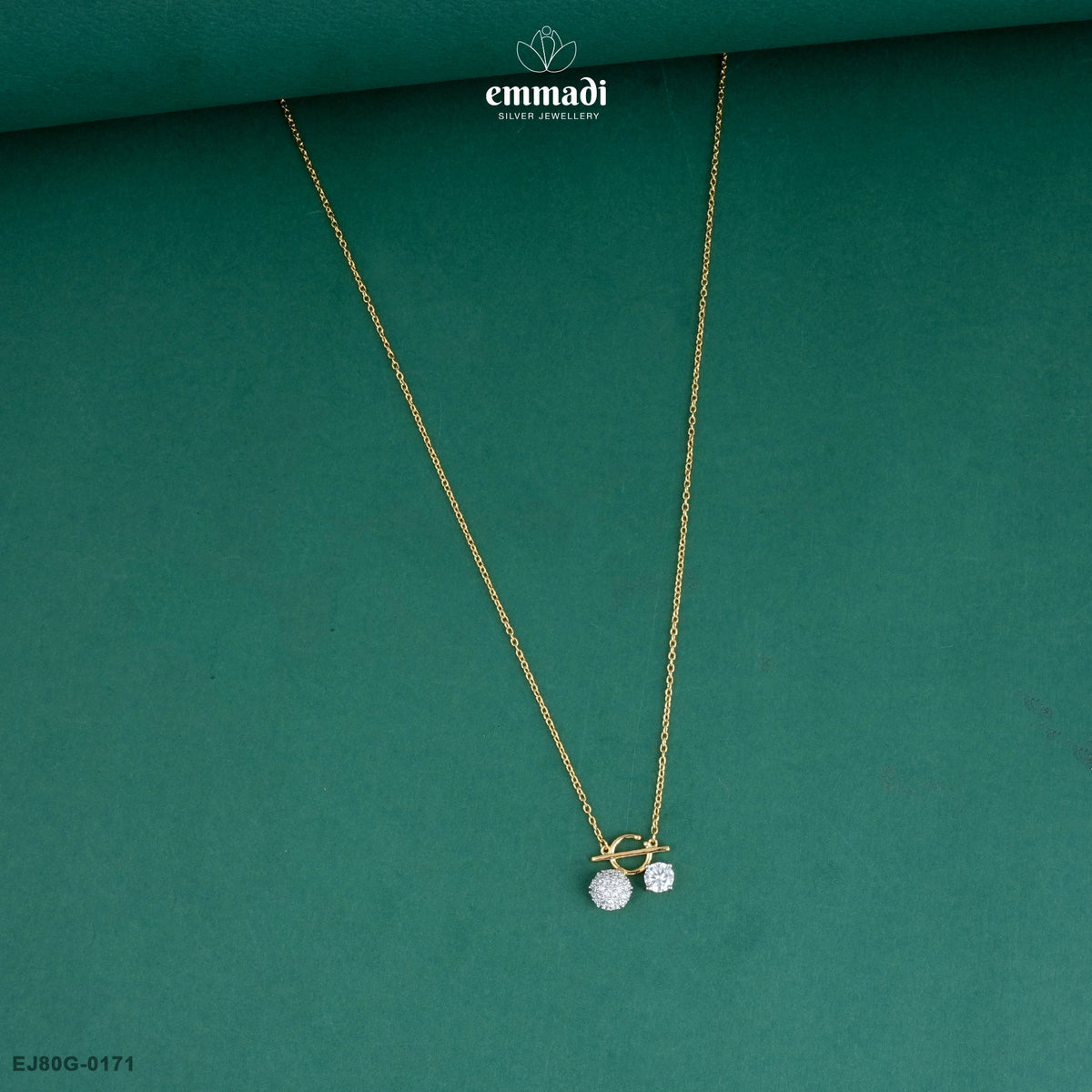 DADHIJA Elegant White CZ Chain
