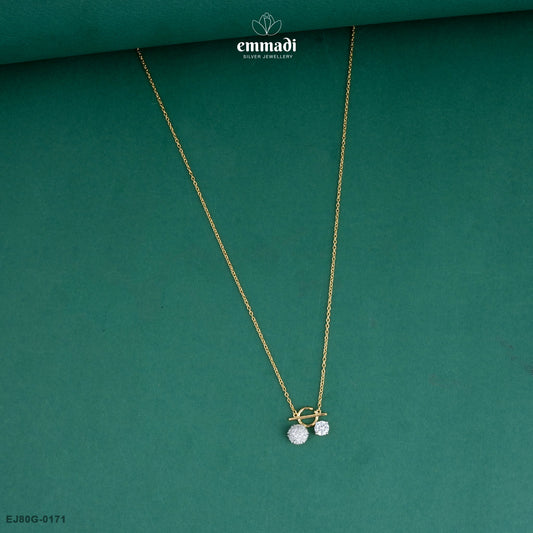DADHIJA Elegant White CZ Chain