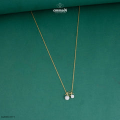 DADHIJA Elegant White CZ Chain