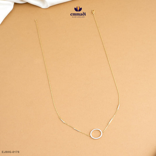 DAKSHAKANYA Exquisite White CZ Chain