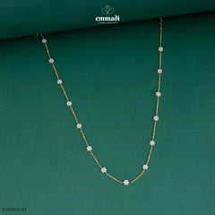 DAKSHAYANI Elegant White CZ Chain