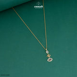 DAMAYANTEY Elegance: Stunning Black Stone Chain Jewelry