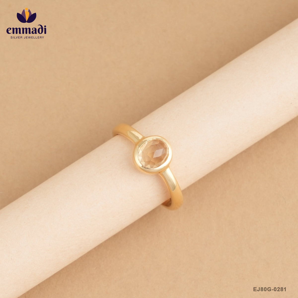 DARPANIKA Exquisite Yellow Stone Ring