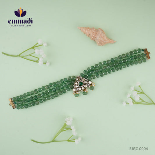 Sahej Victorian Green Choker