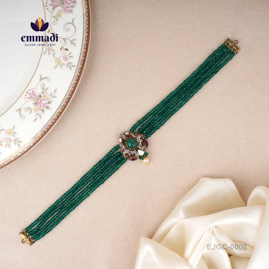 Falak Victorian Green Choker