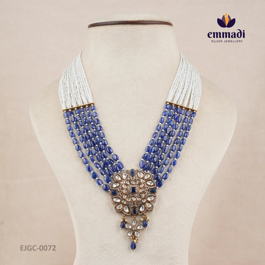 Aaral Victorian Blue Long Necklace