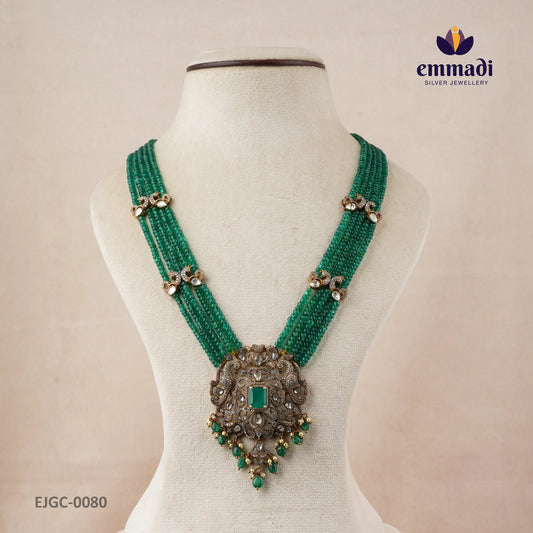 Dipal Victorian Green Long Necklace