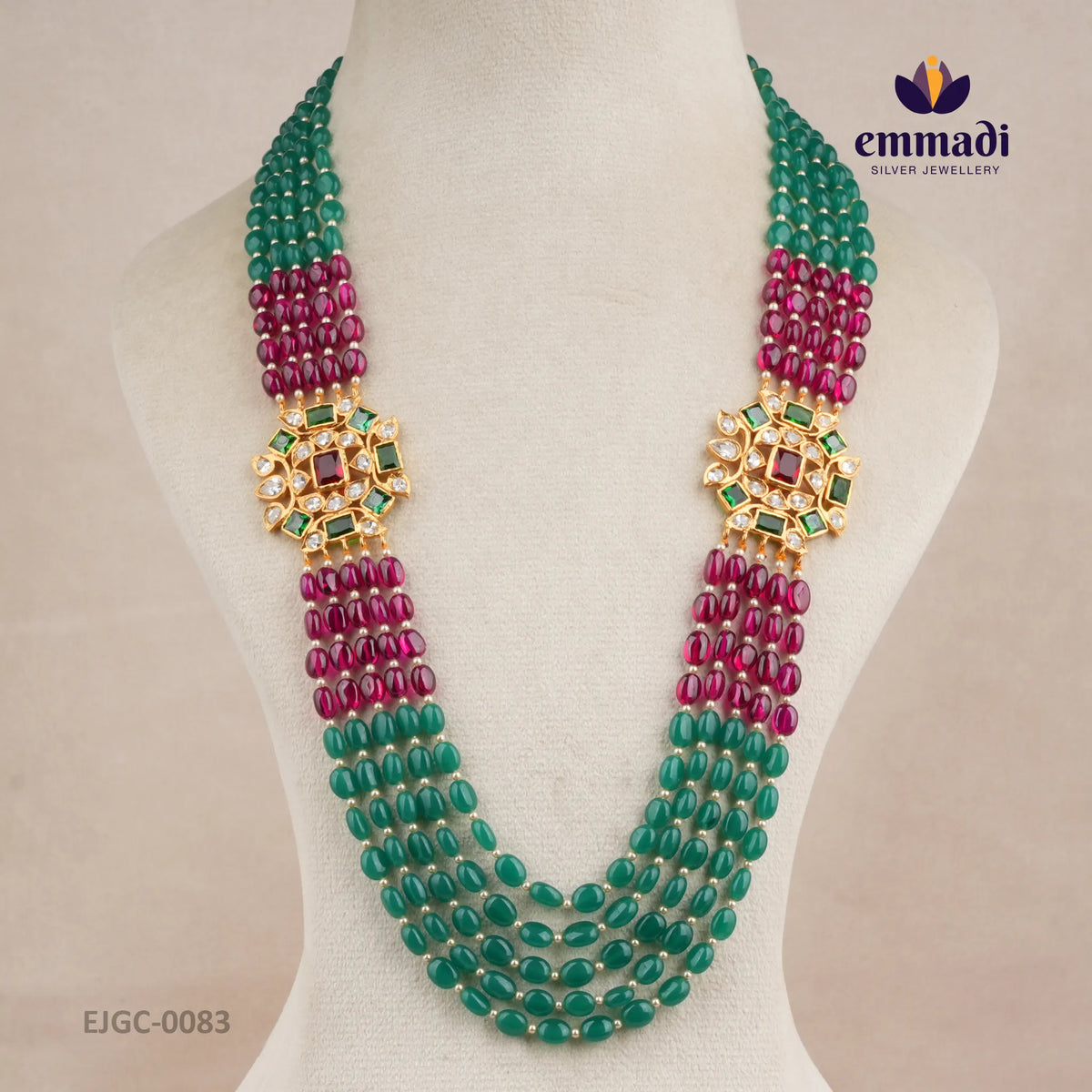 Gajal Stone Multi Long Necklace