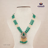 Kajol Victorian Green Long Necklace