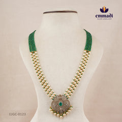 Putul Victorian Green Long Necklace