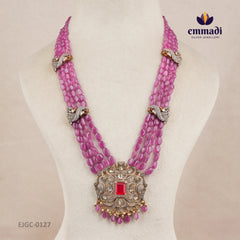 Sejal Victorian Red Long Necklace