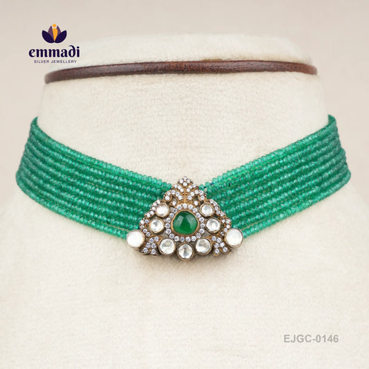 Meghal Victorian Green Choker