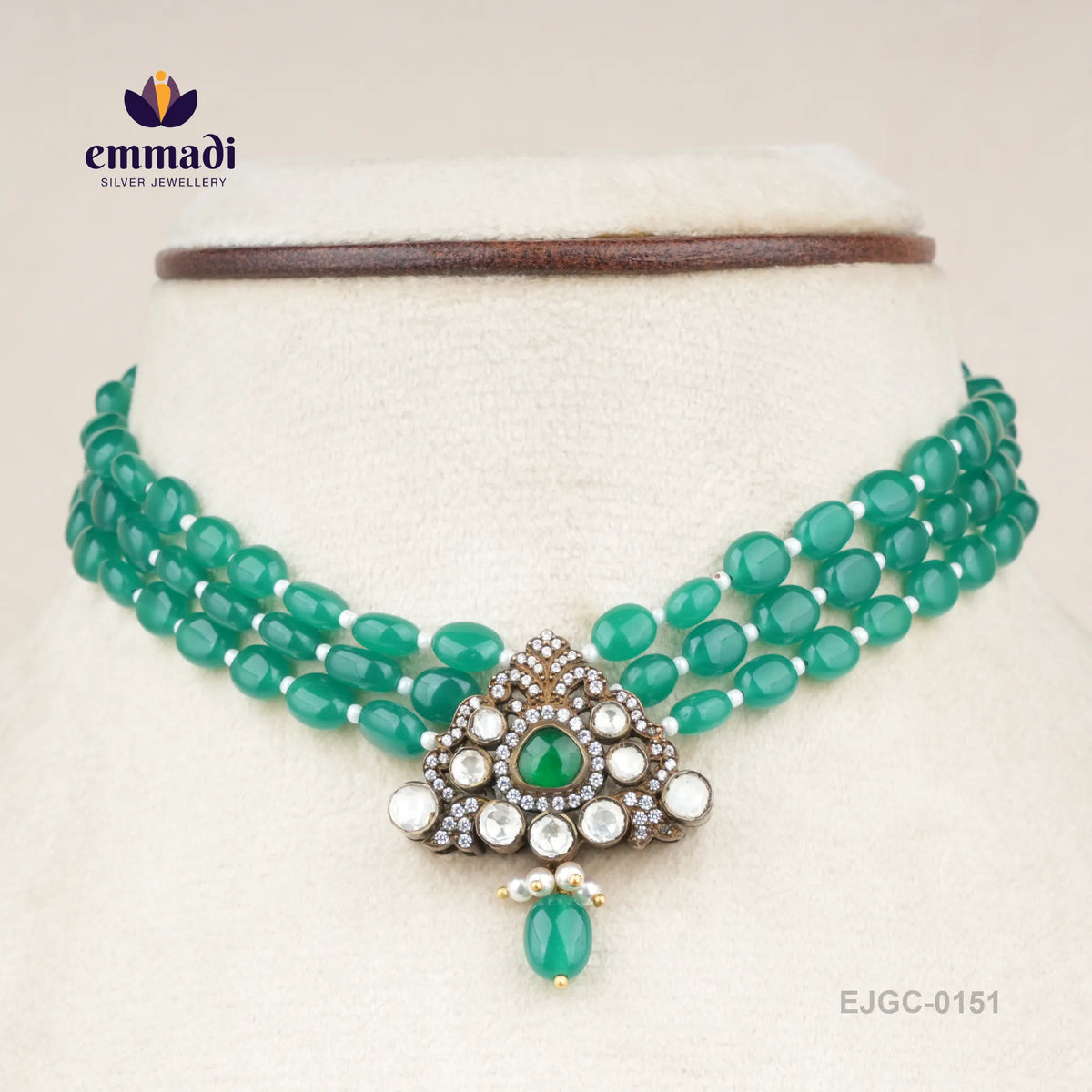 Saijal Victorian Green Choker