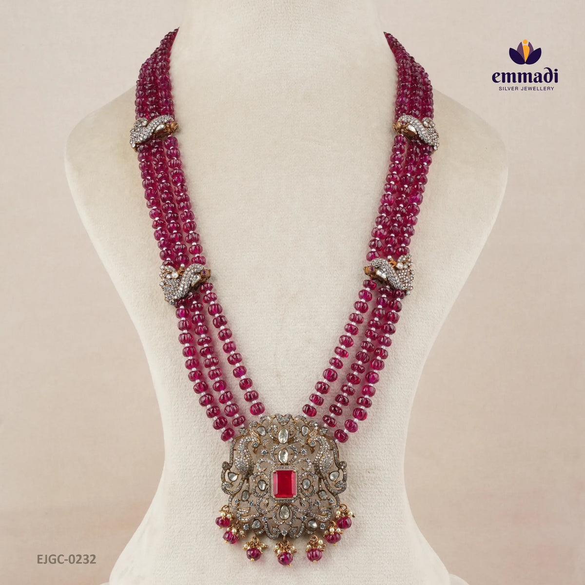 Mansheetal Victorian Red Long Necklace