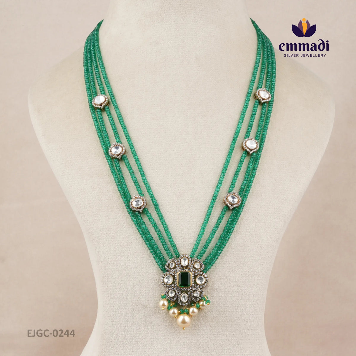 Iram Victorian Green Long Necklace