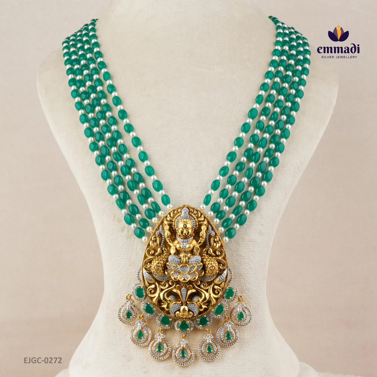 Mausam Ultra Light Green Long Necklace