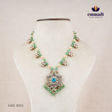 Kuhan Victorian Blue Long Necklace