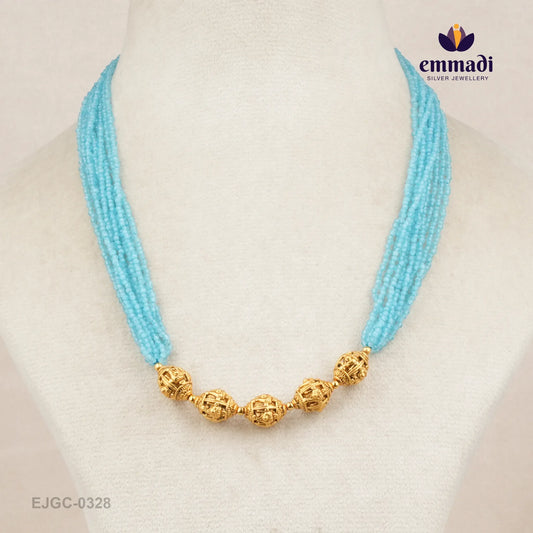 Ruhin Beads Blue Chain