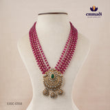 Gunjan Victorian Green Long Necklace