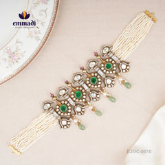 Chintan Victorian Green Choker