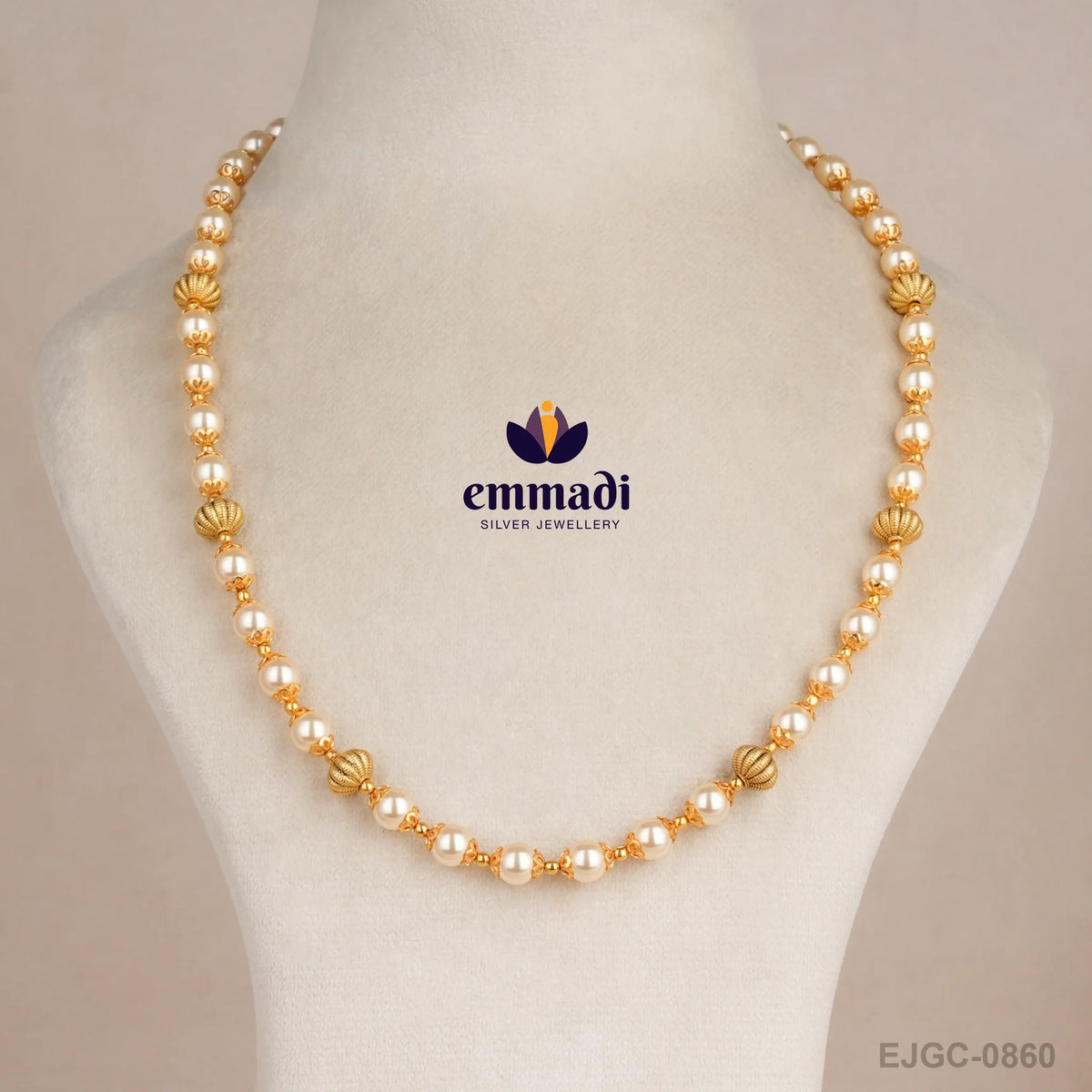 Prabhsimran Pearls White Chain