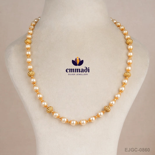 Prabhsimran Pearls White Chain