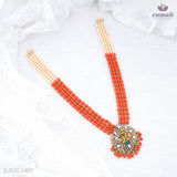 Chaitali Elegant Victorian Green Long Necklace