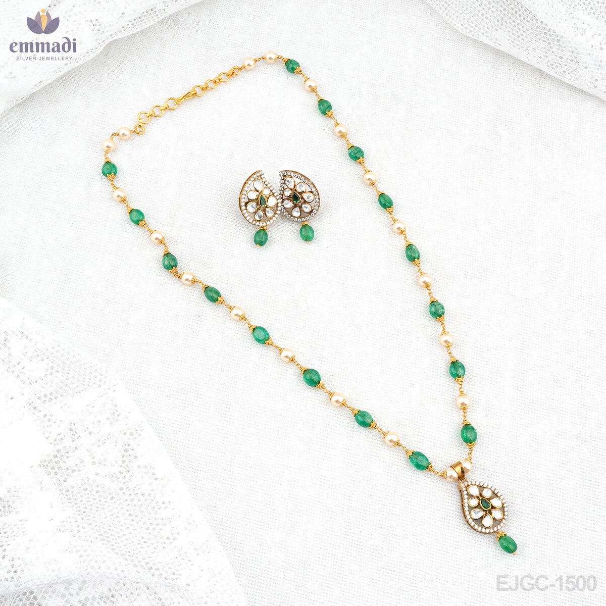 Kashish Victorian Green Chain Jewelry