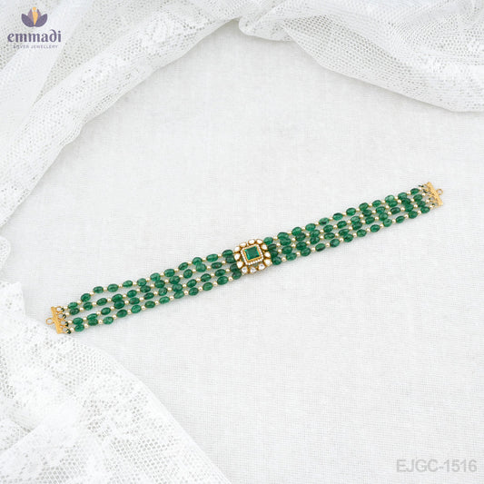 Prisha Elegant Victorian Green Choker