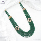 Sanjna Elegant Long Victorian Green Necklace