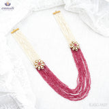 Saumya Long Victorian Necklace in Pink