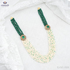 Shaina’s Elegant Long Green Victorian Necklace